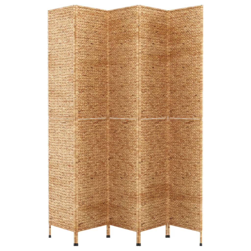 vidaXL Parawan pokojowy, 5-panelowy, 205x180 cm, hiacynt wodny