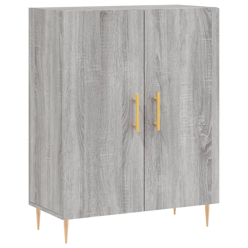 vidaXL Witrynka szary dąb sonoma 69,5x34x180cm materiał drewnopochodny