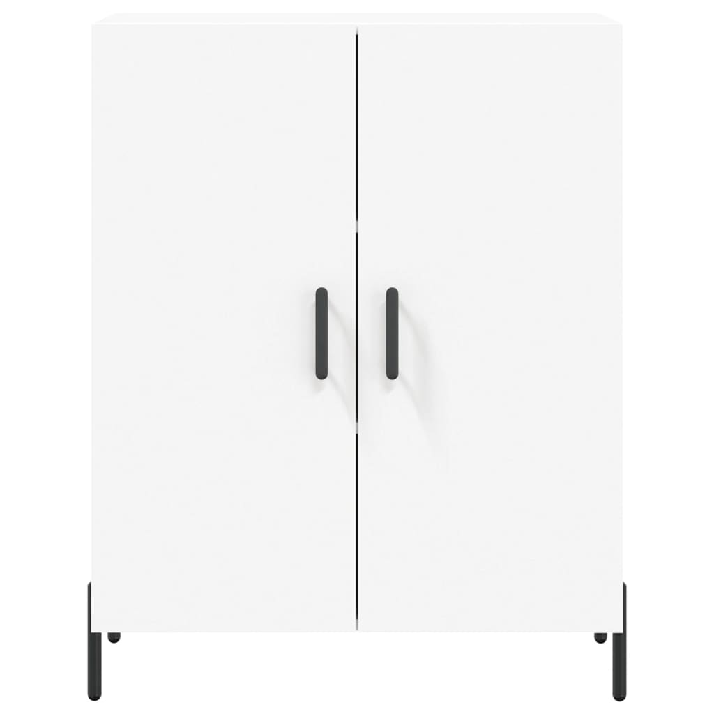 vidaXL Witrynka, biała, 69,5x34x180 cm, materiał drewnopochodny