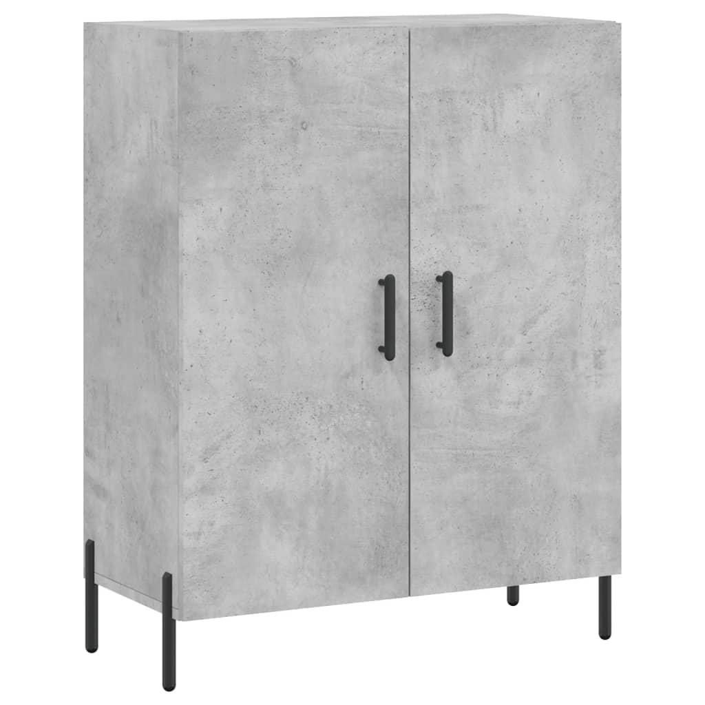 vidaXL Witrynka, szarość betonu 69,5x34x180 cm materiał drewnopochodny