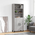 vidaXL Witrynka szary dąb sonoma 69,5x34x180cm materiał drewnopochodny