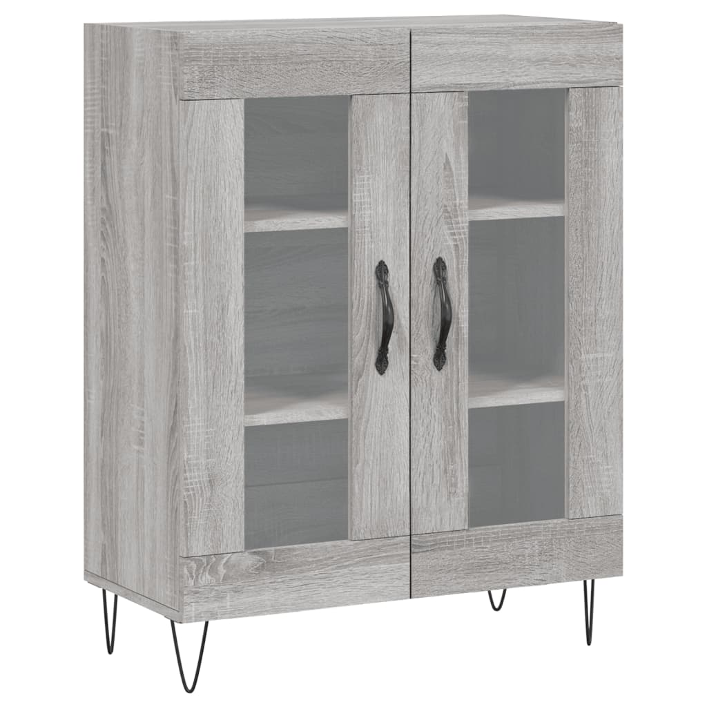 vidaXL Witrynka szary dąb sonoma 69,5x34x180cm materiał drewnopochodny