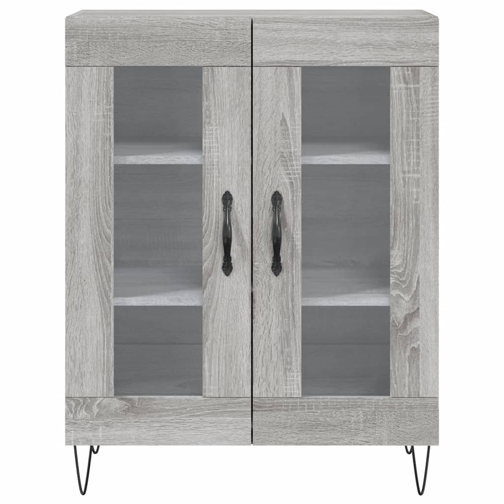 vidaXL Witrynka szary dąb sonoma 69,5x34x180cm materiał drewnopochodny