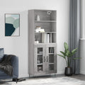 vidaXL Witrynka szary dąb sonoma 69,5x34x180cm materiał drewnopochodny
