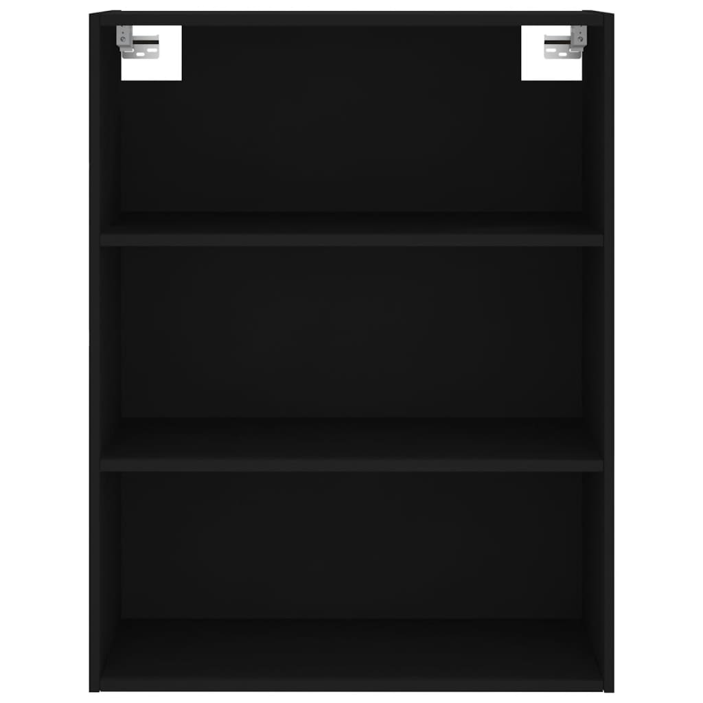 vidaXL Witrynka, czarna, 69,5x34x180 cm, materiał drewnopochodny