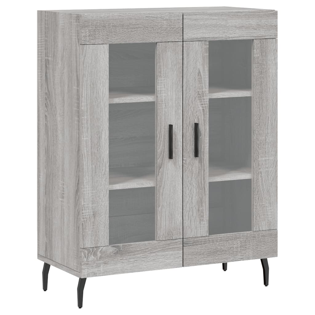 vidaXL Witrynka szary dąb sonoma 69,5x34x180cm materiał drewnopochodny