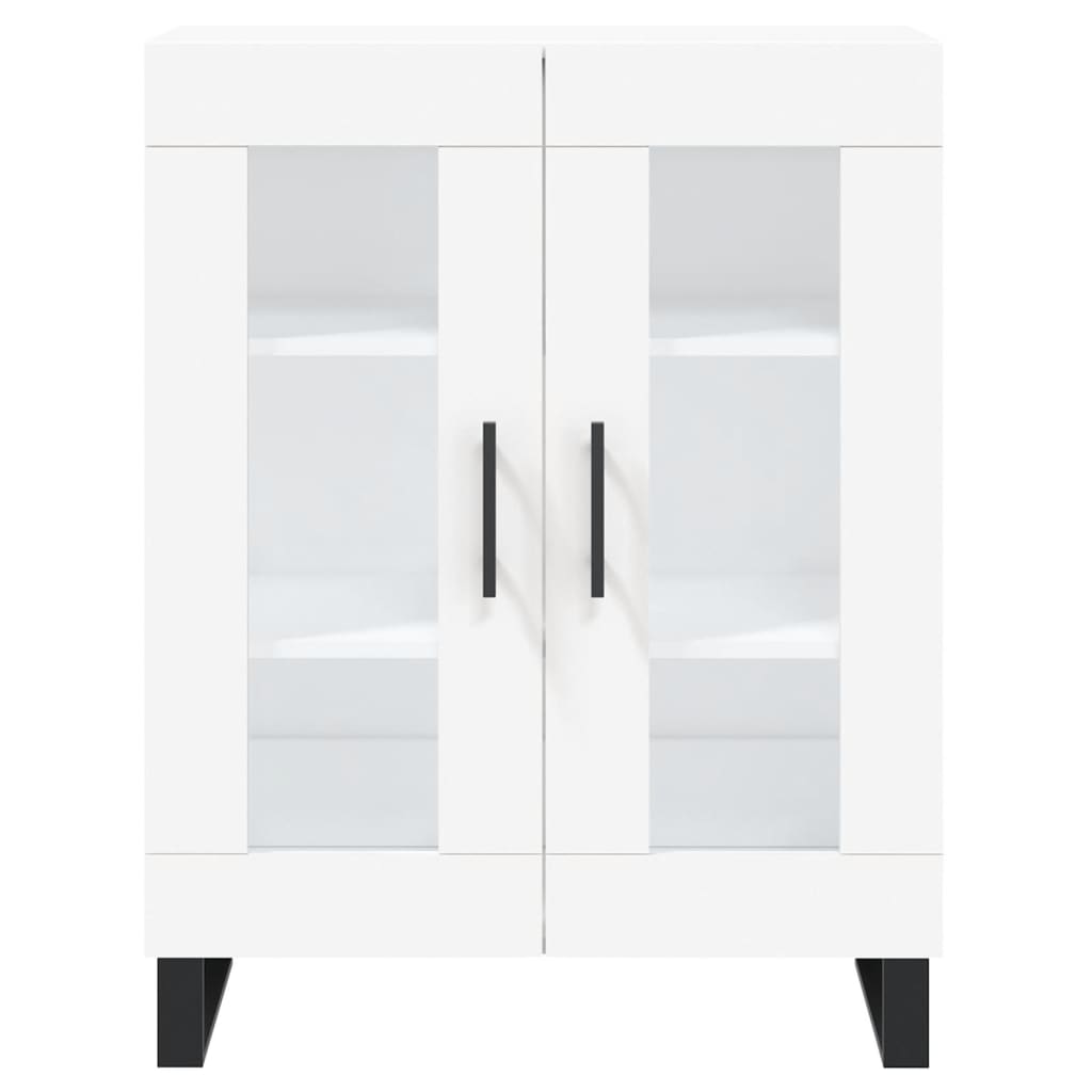 vidaXL Witrynka, biała, 69,5x34x180 cm, materiał drewnopochodny