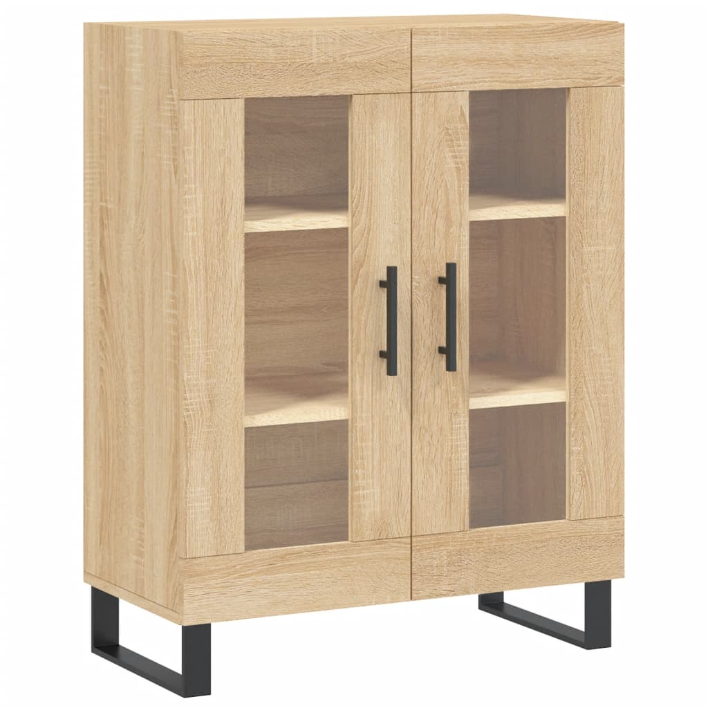 vidaXL Witrynka, dąb sonoma, 69,5x34x180 cm, materiał drewnopochodny