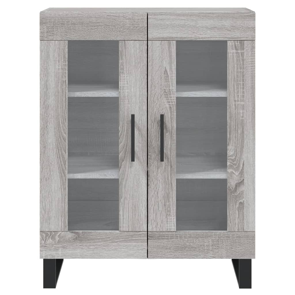 vidaXL Witrynka szary dąb sonoma 69,5x34x180cm materiał drewnopochodny