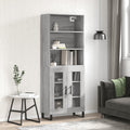 vidaXL Witrynka szary dąb sonoma 69,5x34x180cm materiał drewnopochodny