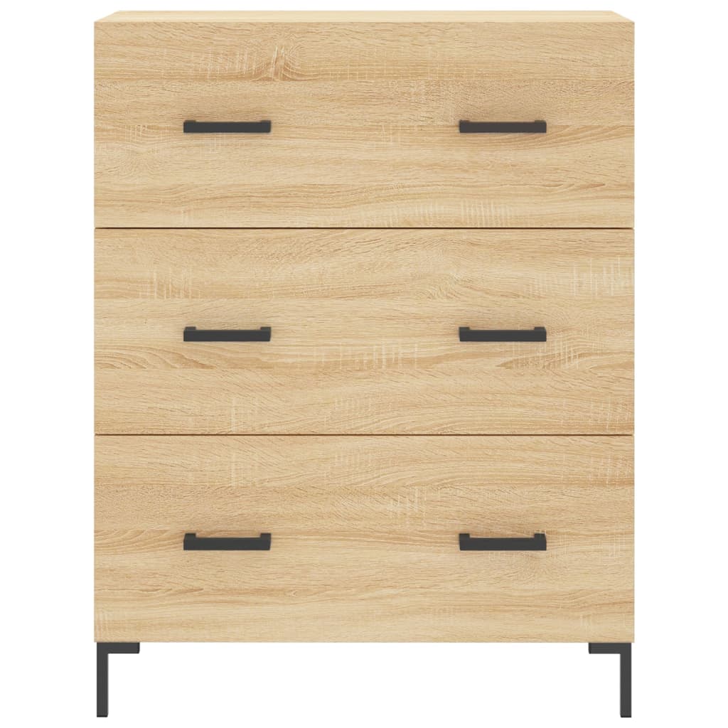 vidaXL Witrynka, dąb sonoma, 69,5x34x180 cm, materiał drewnopochodny