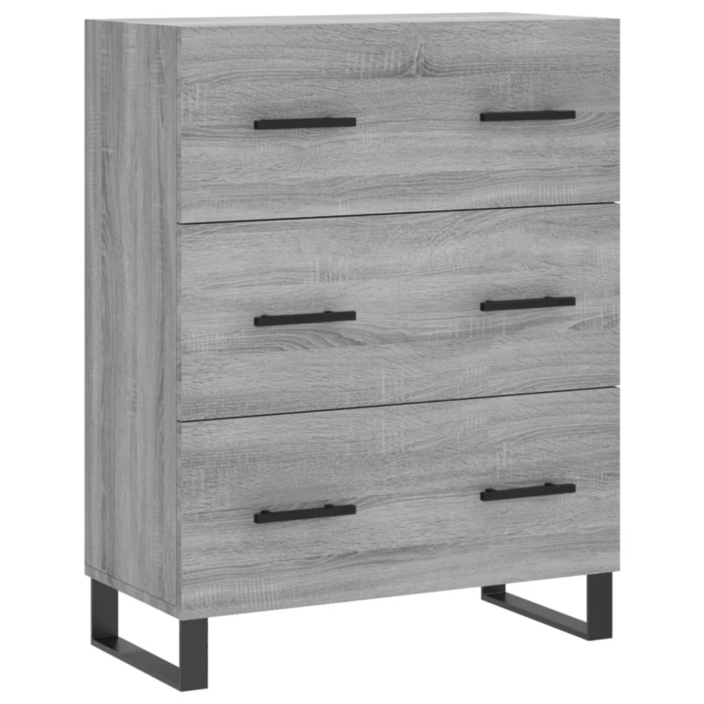 vidaXL Witrynka szary dąb sonoma 69,5x34x180cm materiał drewnopochodny