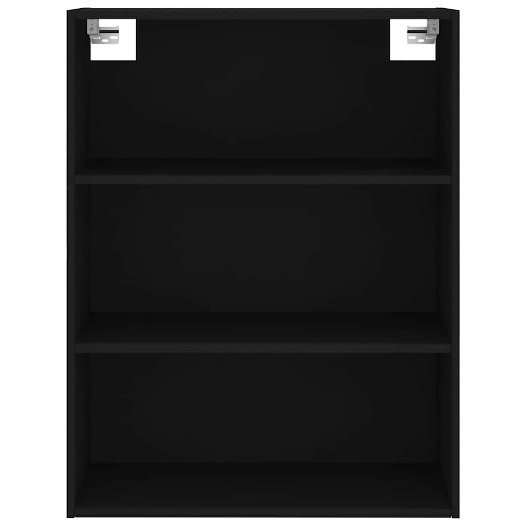 vidaXL Witrynka, czarna, 69,5x34x180 cm, materiał drewnopochodny