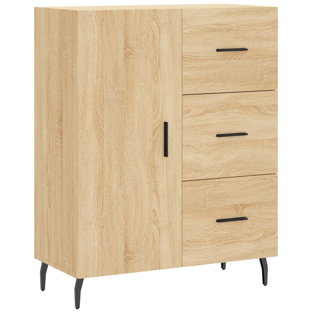 vidaXL Witrynka, dąb sonoma, 69,5x34x180 cm, materiał drewnopochodny