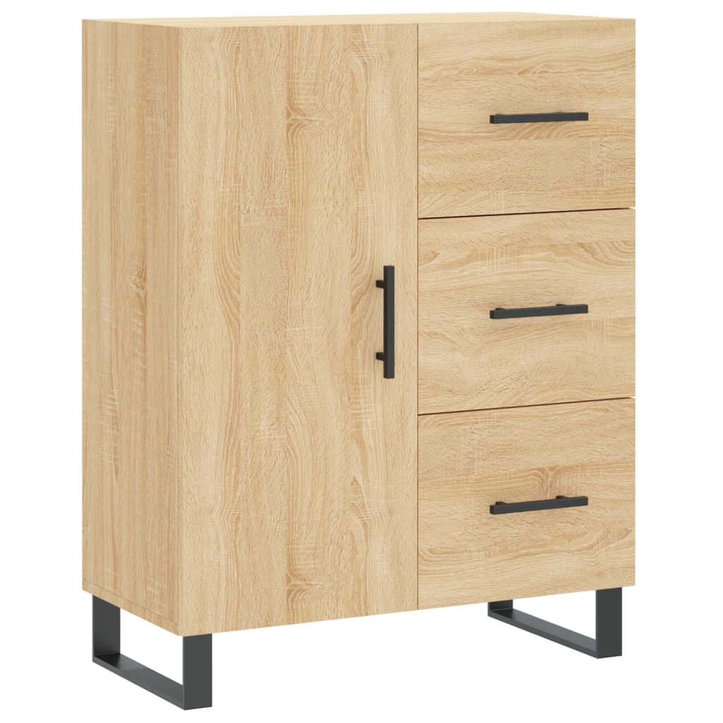 vidaXL Witrynka, dąb sonoma, 69,5x34x180 cm, materiał drewnopochodny