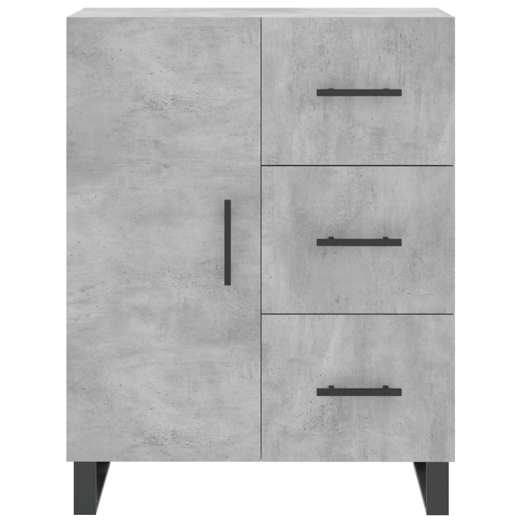 vidaXL Witrynka, szarość betonu 69,5x34x180 cm materiał drewnopochodny