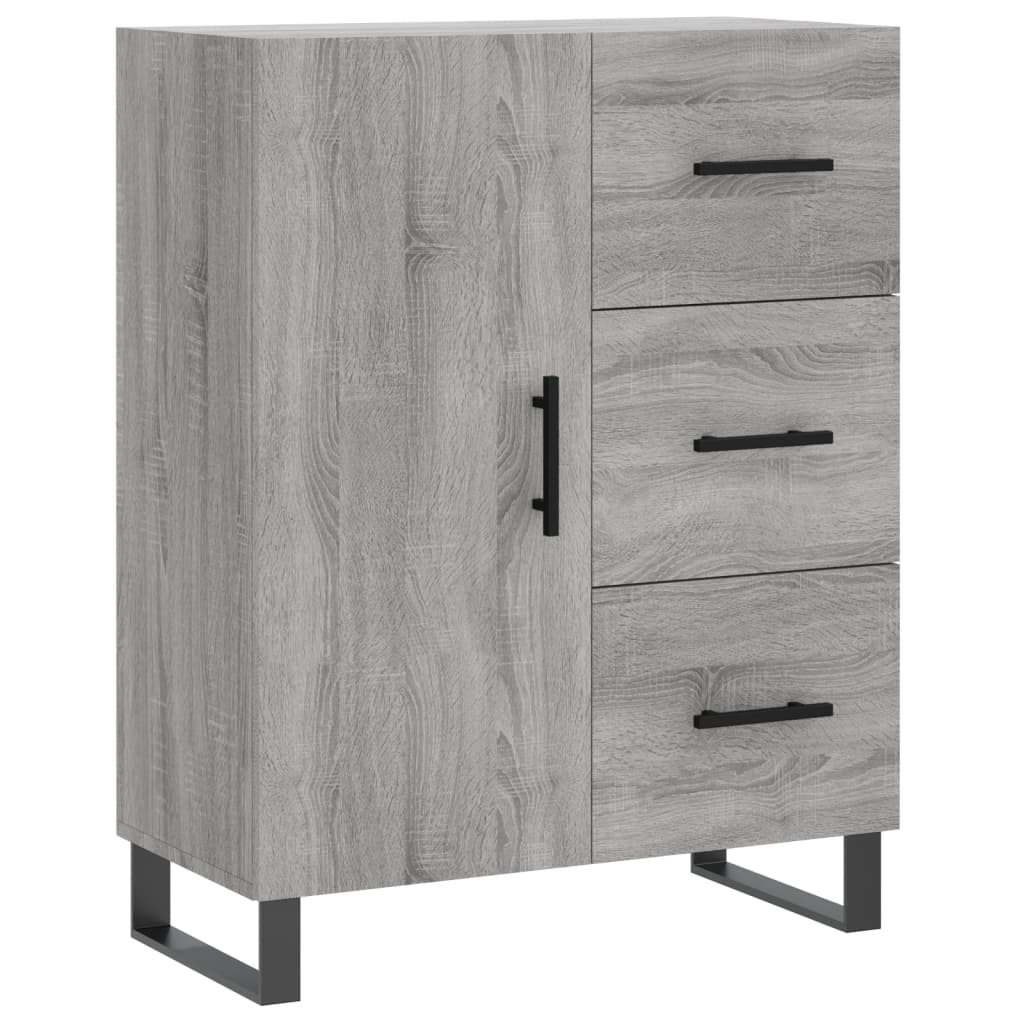 vidaXL Witrynka szary dąb sonoma 69,5x34x180cm materiał drewnopochodny