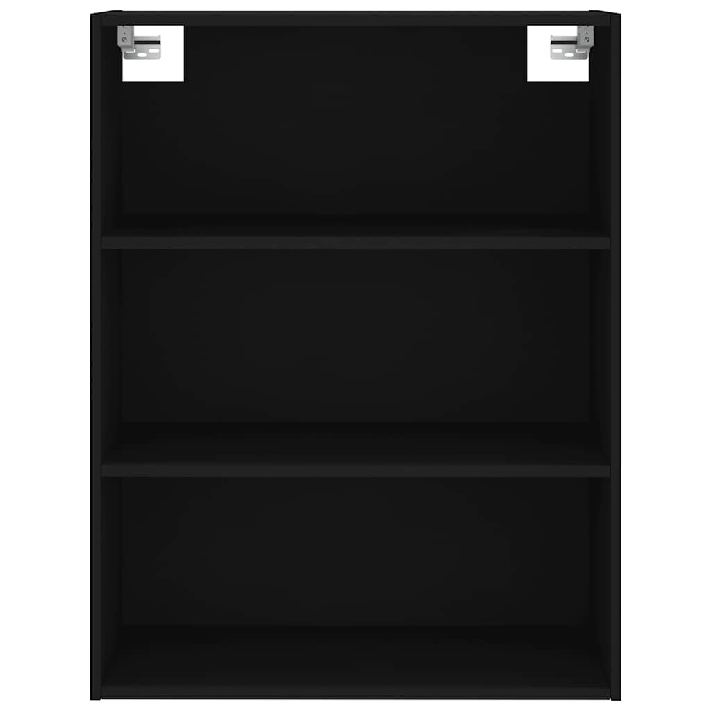 vidaXL Witrynka, czarna, 69,5x34x180 cm, materiał drewnopochodny