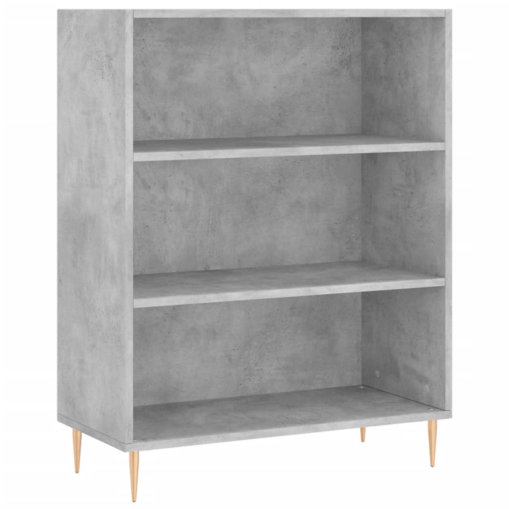vidaXL Regał, szarość betonu, 69,5x32,5x180 cm materiał drewnopochodny