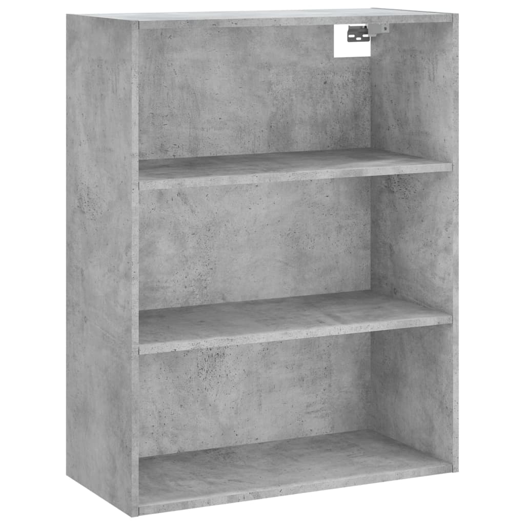 vidaXL Regał, szarość betonu, 69,5x32,5x180 cm materiał drewnopochodny