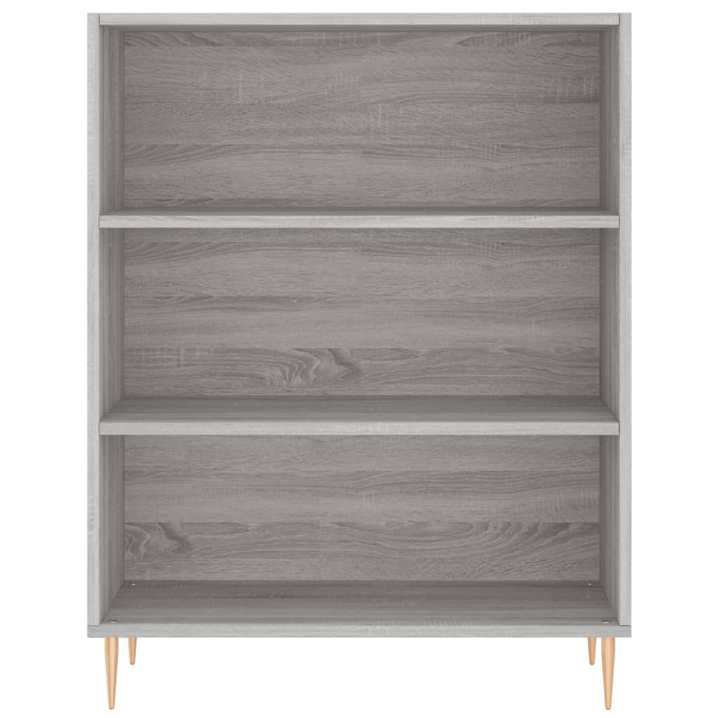 vidaXL Regał szary dąb sonoma 69,5x32,5x180 cm materiał drewnopochodny