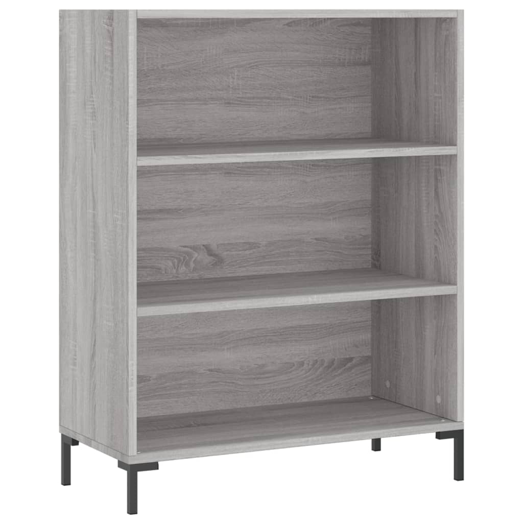 vidaXL Regał szary dąb sonoma 69,5x32,5x180 cm materiał drewnopochodny