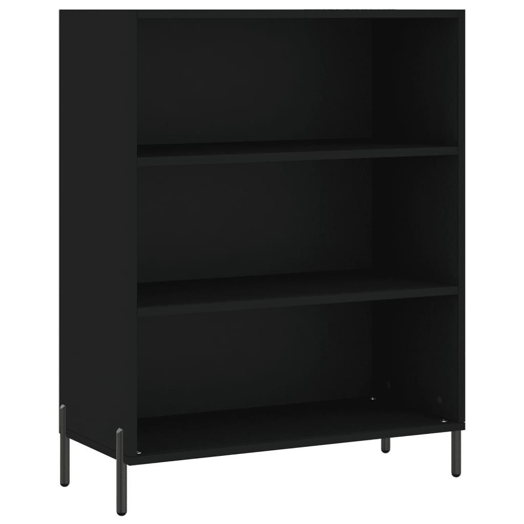 vidaXL Regał, czarny, 69,5x32,5x180 cm, materiał drewnopochodny