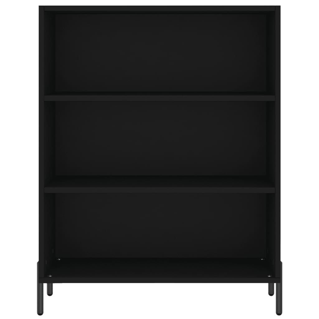 vidaXL Regał, czarny, 69,5x32,5x180 cm, materiał drewnopochodny