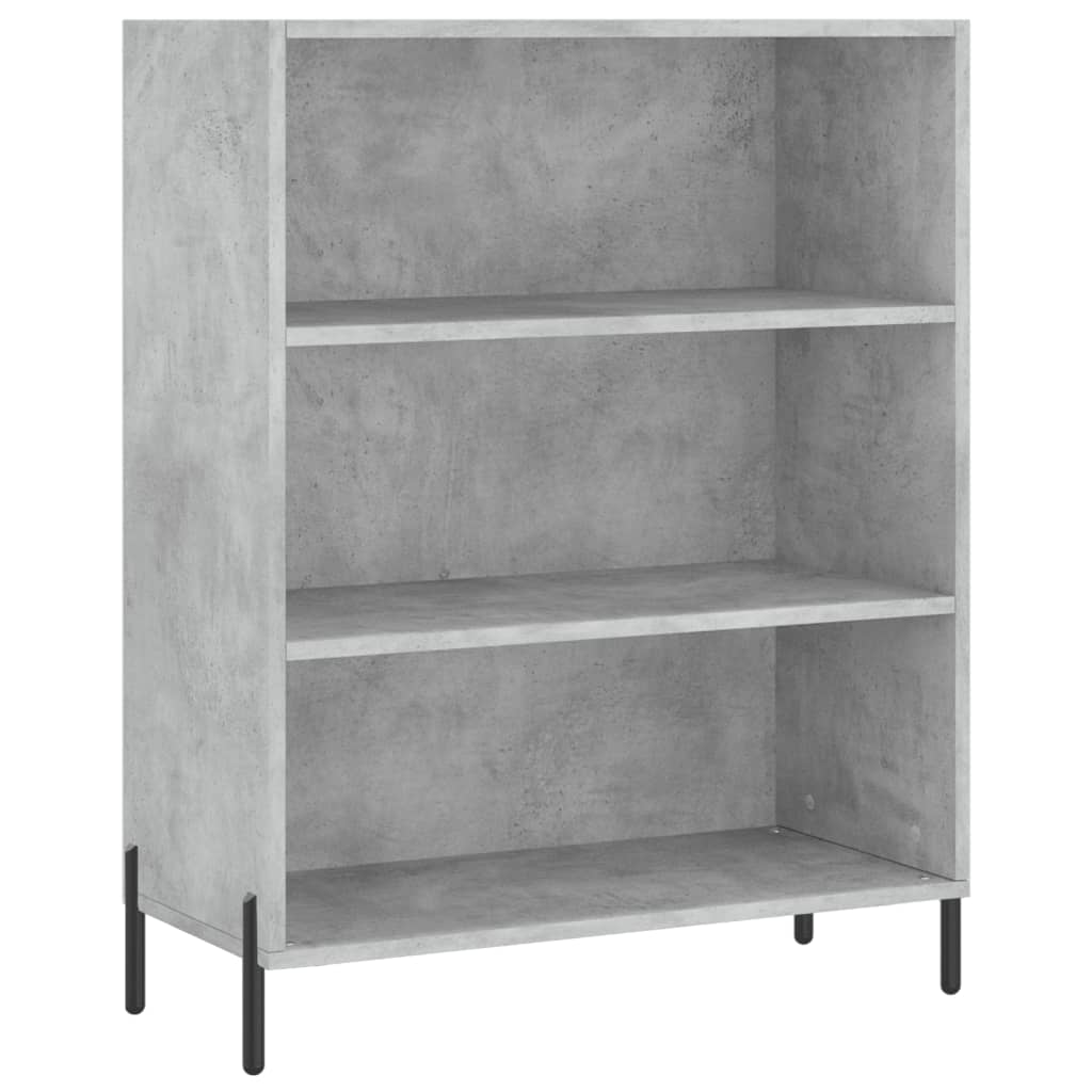 vidaXL Regał, szarość betonu, 69,5x32,5x180 cm materiał drewnopochodny