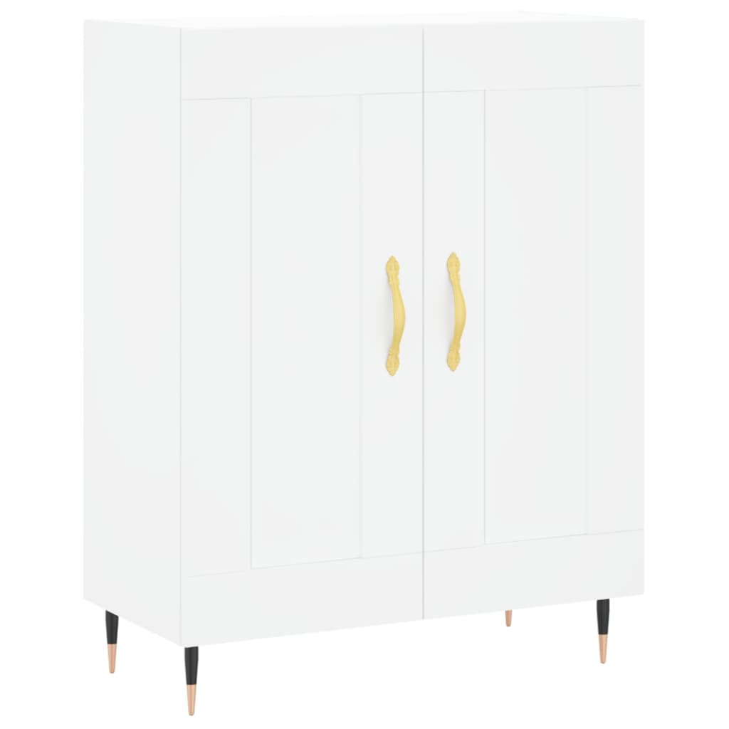 vidaXL Witrynka, biała, 69,5x34x180 cm, materiał drewnopochodny
