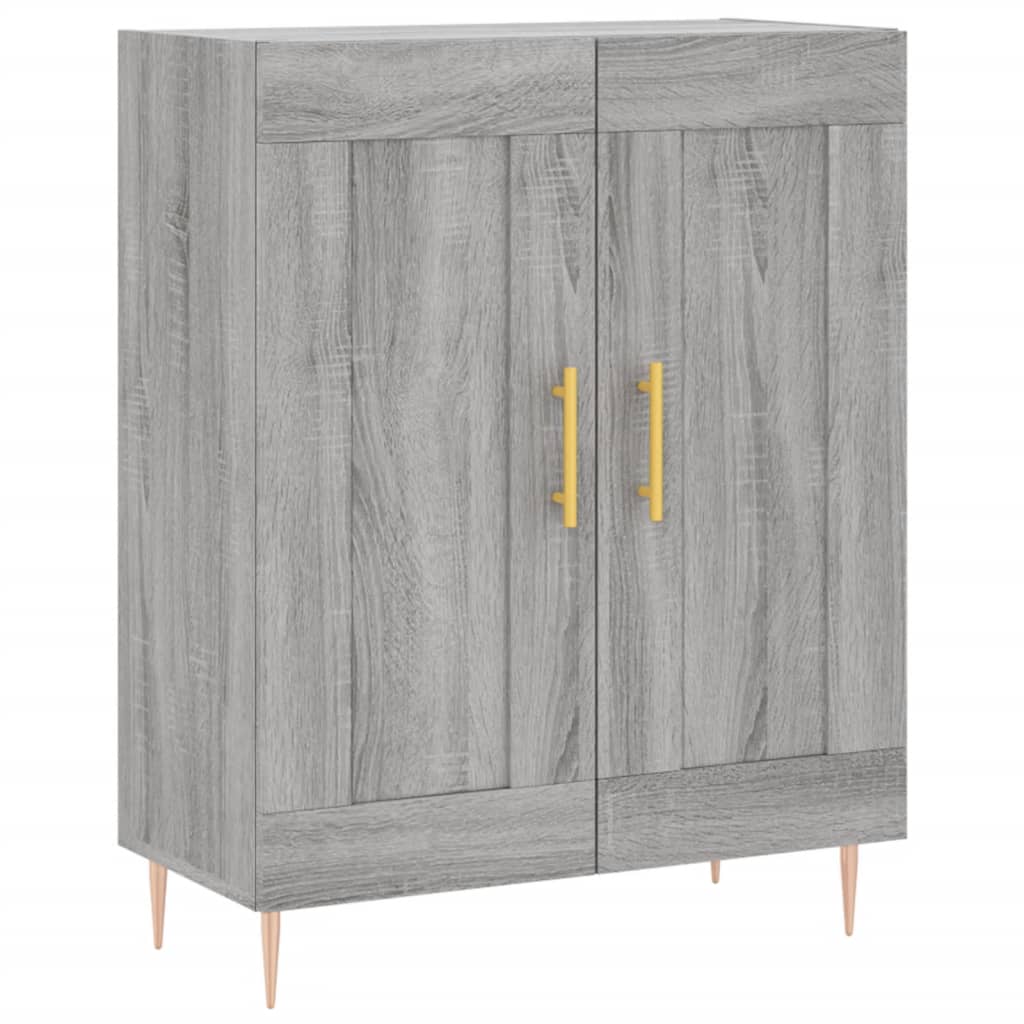 vidaXL Witrynka szary dąb sonoma 69,5x34x180cm materiał drewnopochodny