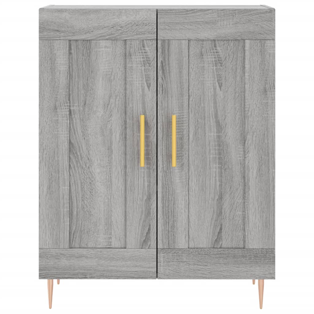 vidaXL Witrynka szary dąb sonoma 69,5x34x180cm materiał drewnopochodny