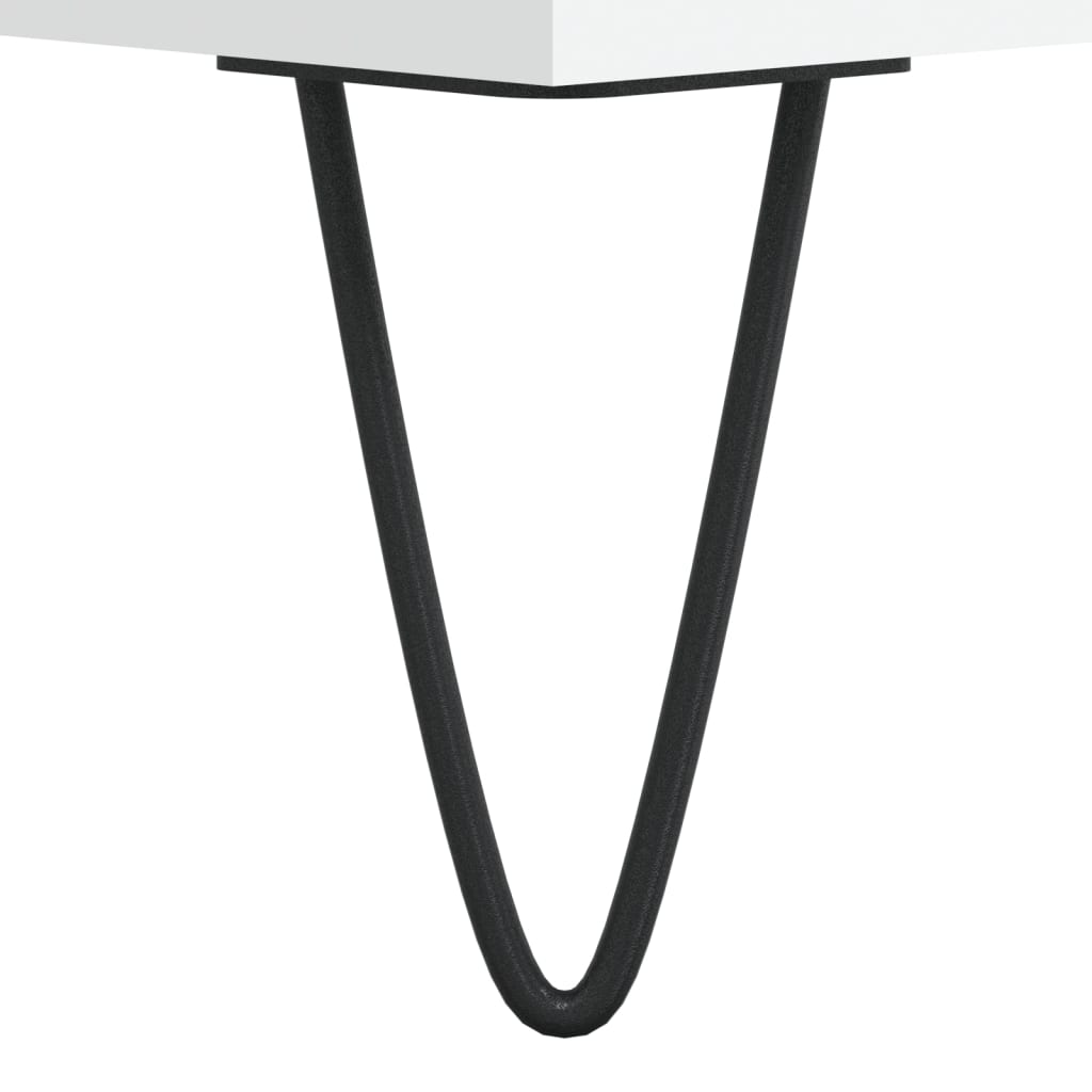 vidaXL Witrynka, biała, 69,5x34x180 cm, materiał drewnopochodny