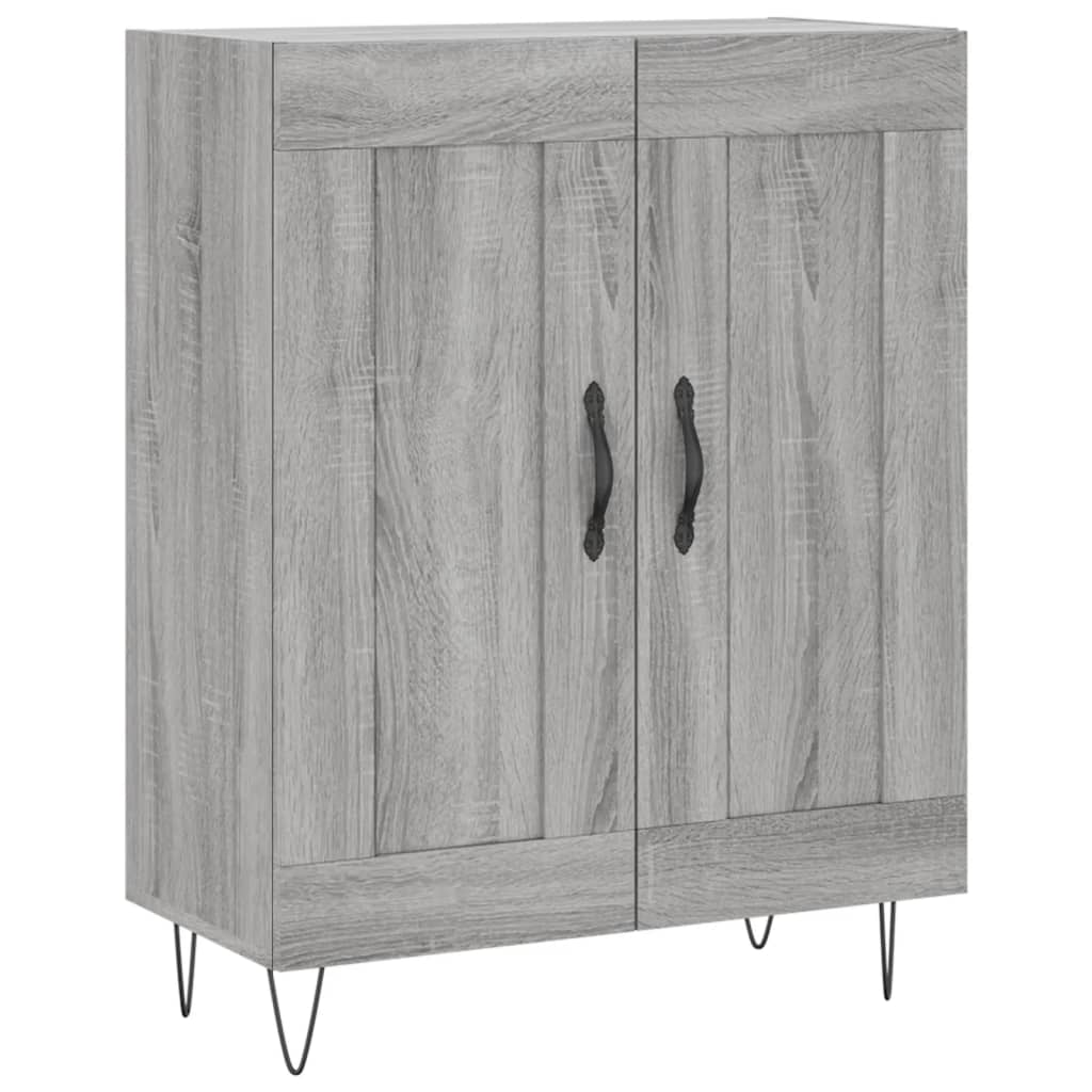 vidaXL Witrynka szary dąb sonoma 69,5x34x180cm materiał drewnopochodny