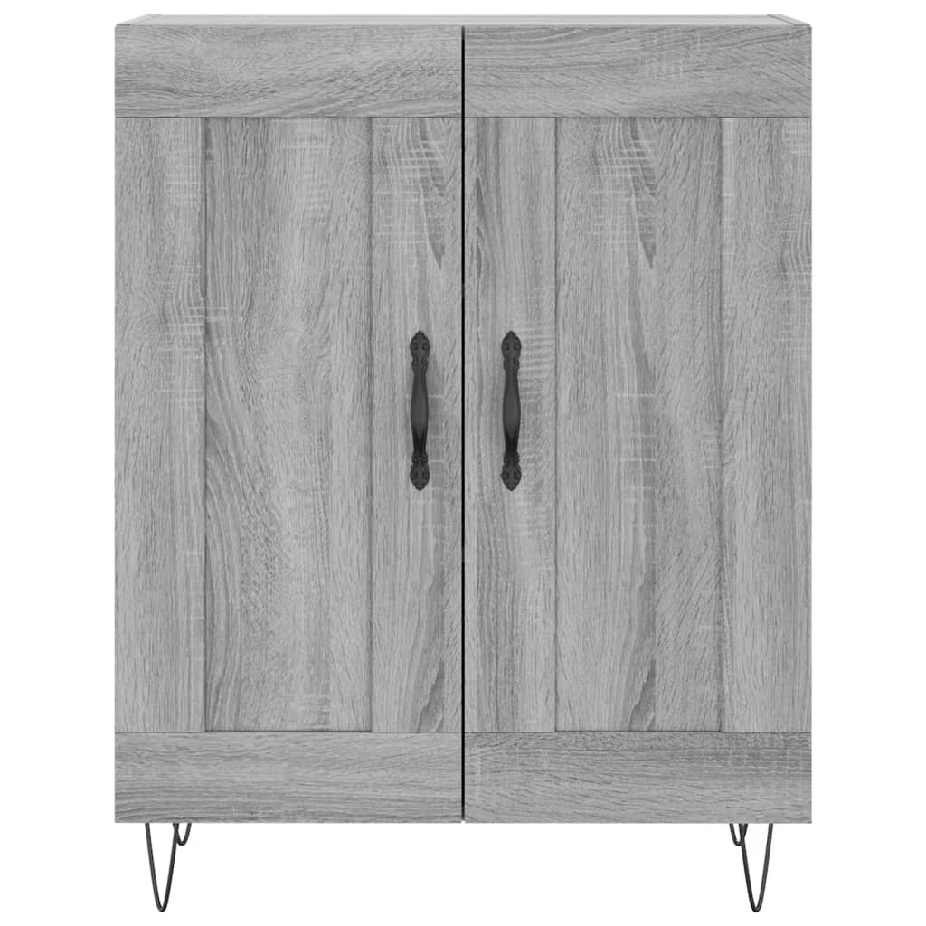 vidaXL Witrynka szary dąb sonoma 69,5x34x180cm materiał drewnopochodny