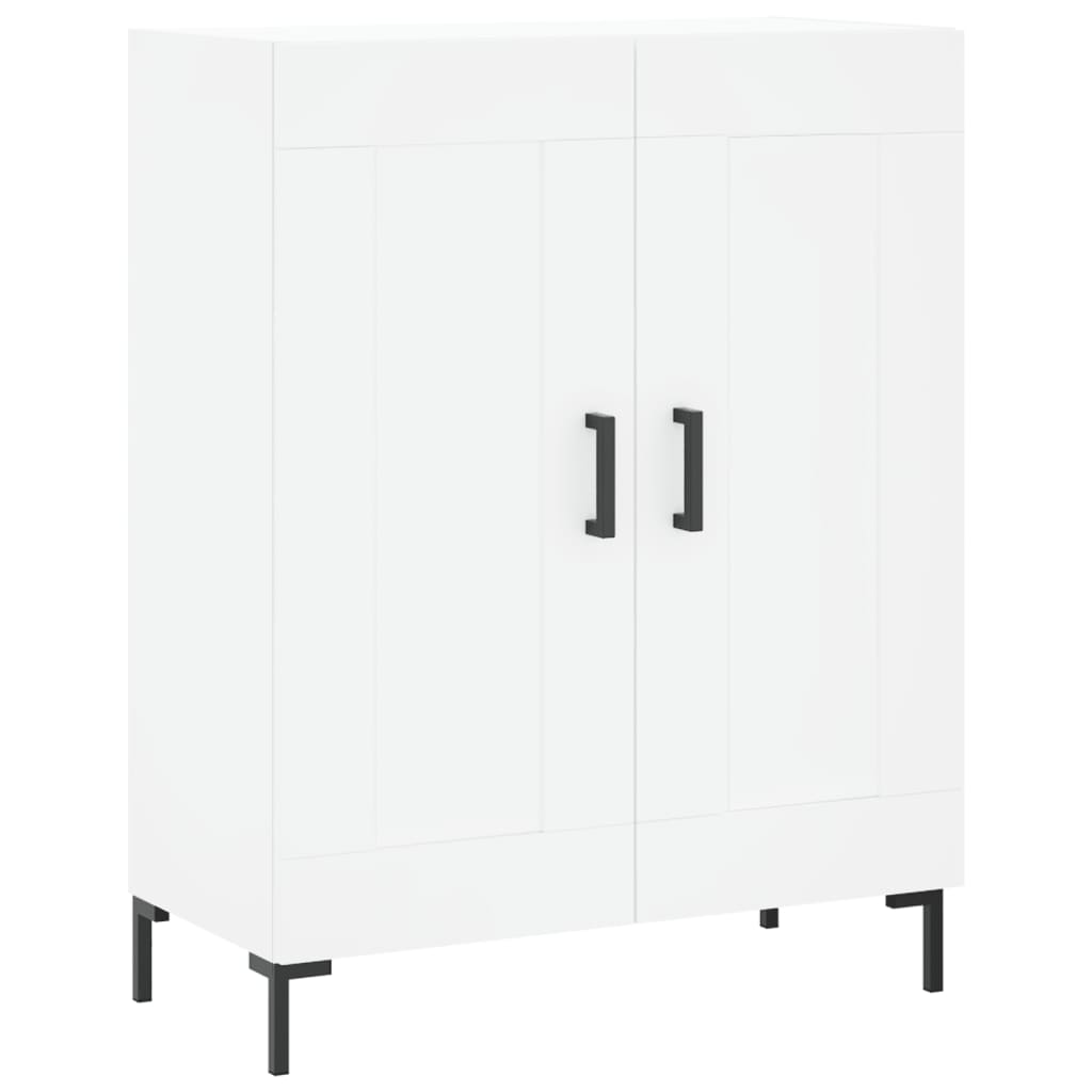 vidaXL Witrynka, biała, 69,5x34x180 cm, materiał drewnopochodny