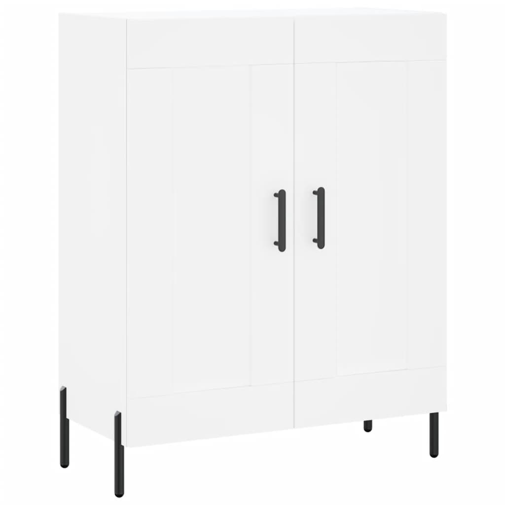 vidaXL Witrynka, biała, 69,5x34x180 cm, materiał drewnopochodny