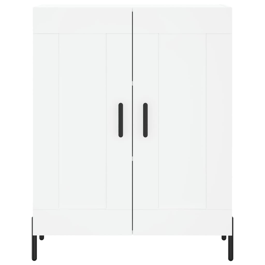vidaXL Witrynka, biała, 69,5x34x180 cm, materiał drewnopochodny