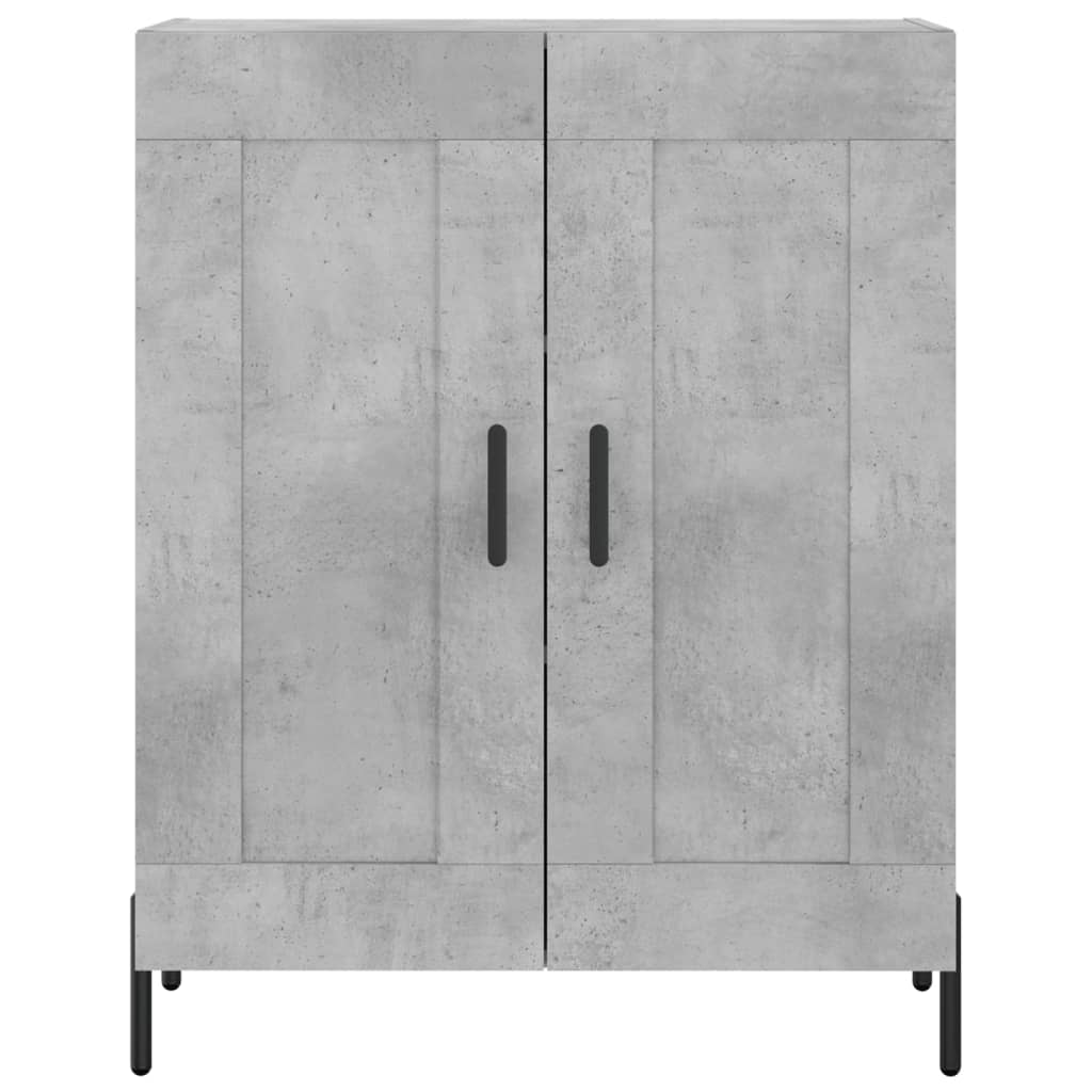 vidaXL Witrynka, szarość betonu 69,5x34x180 cm materiał drewnopochodny