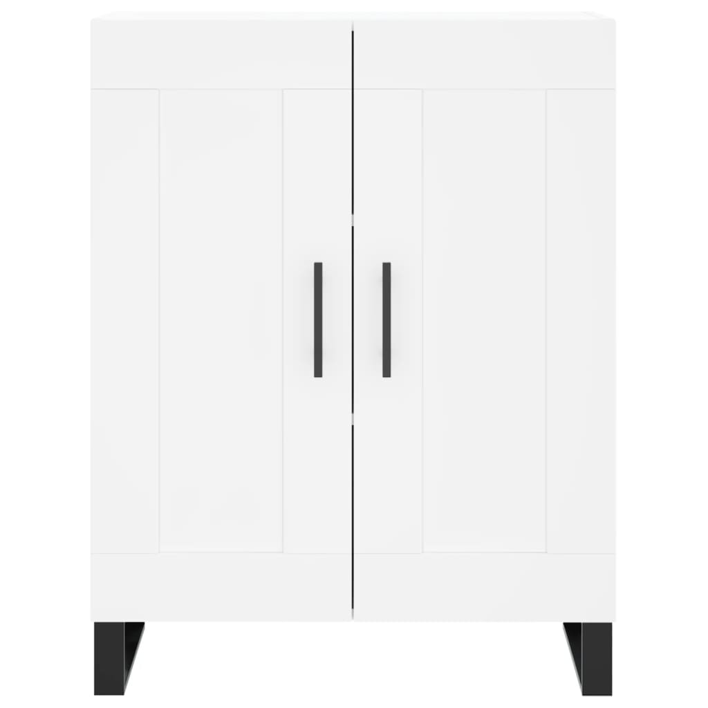 vidaXL Witrynka, biała, 69,5x34x180 cm, materiał drewnopochodny