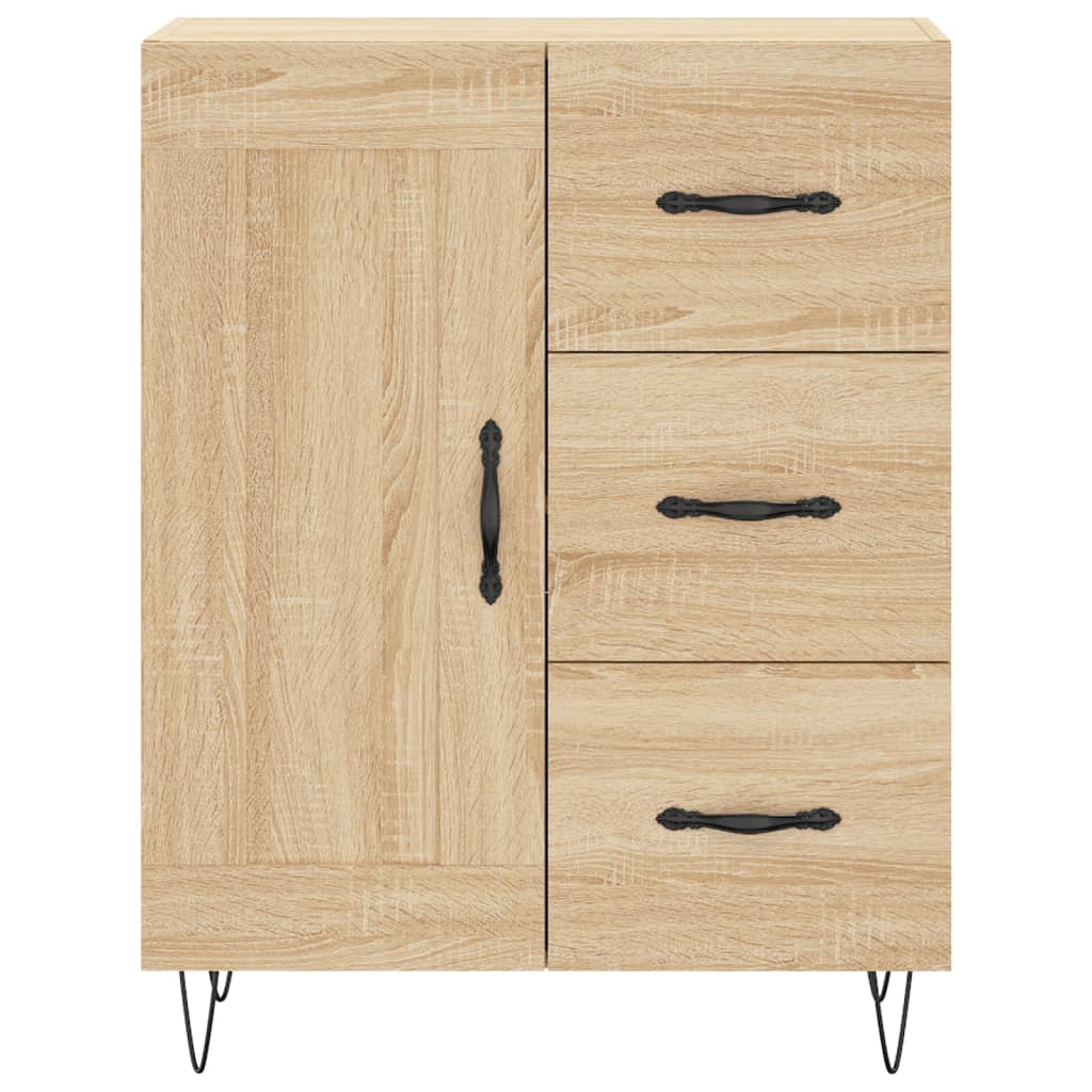 vidaXL Witrynka, dąb sonoma, 69,5x34x180 cm, materiał drewnopochodny