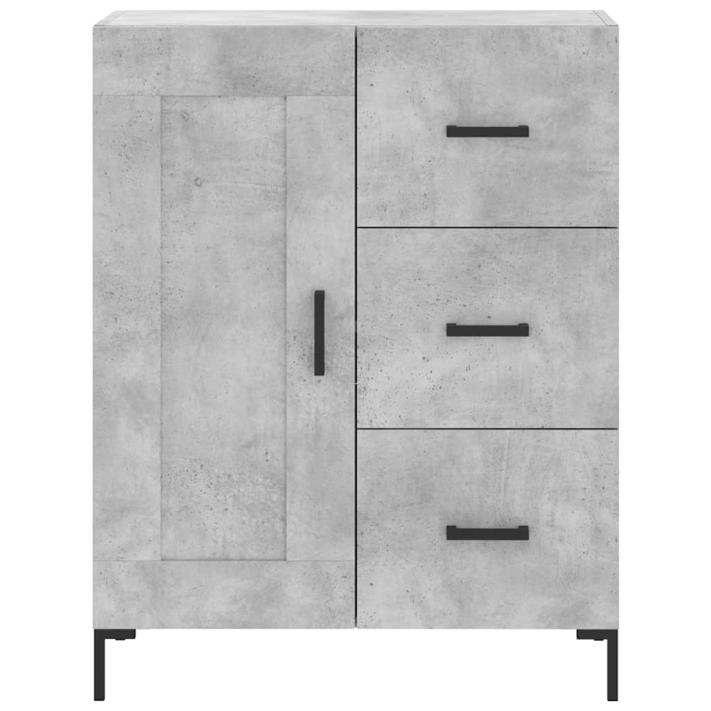 vidaXL Witrynka, szarość betonu 69,5x34x180 cm materiał drewnopochodny