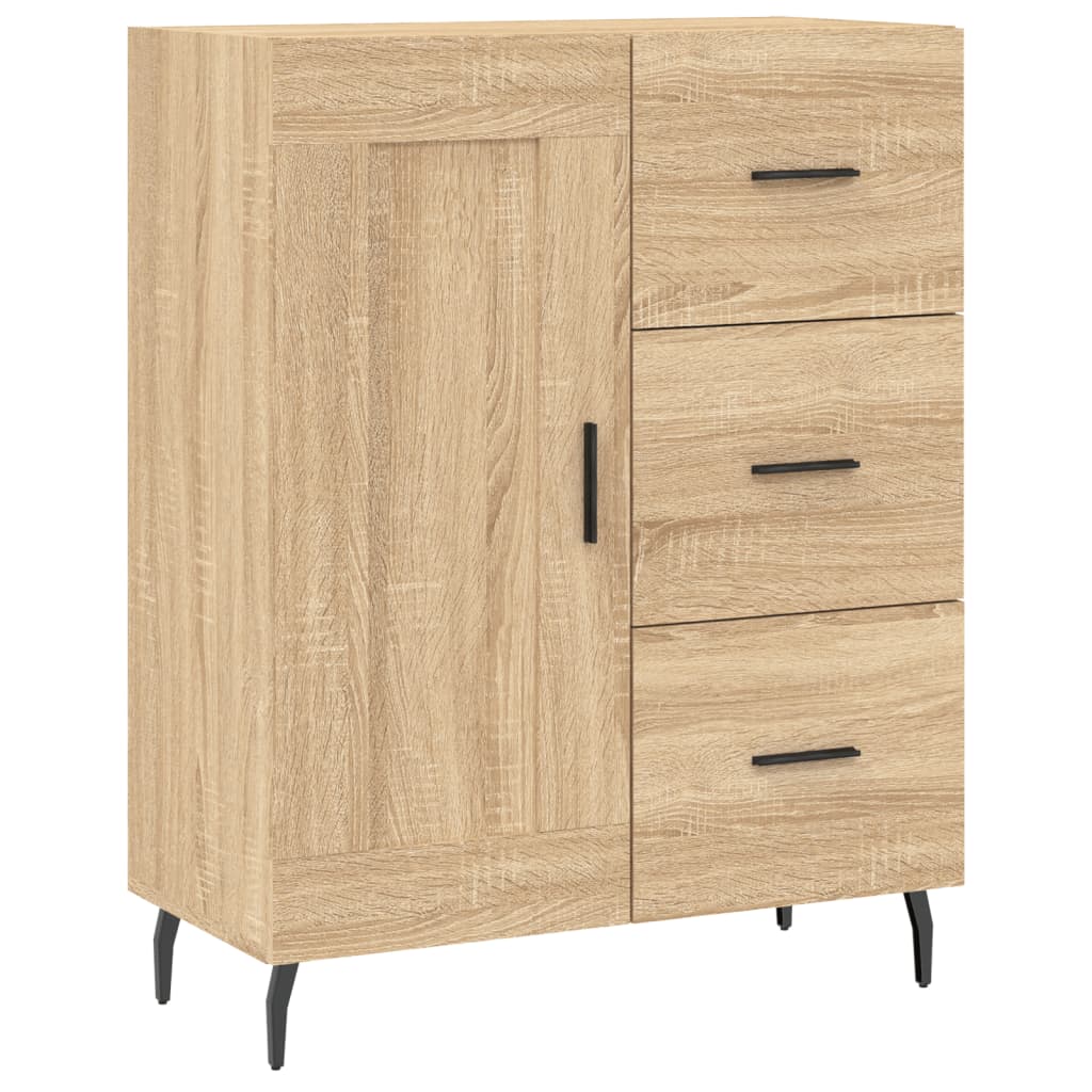 vidaXL Witrynka, dąb sonoma, 69,5x34x180 cm, materiał drewnopochodny