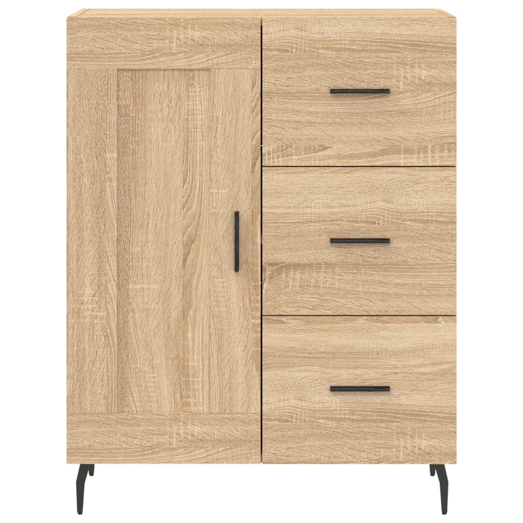 vidaXL Witrynka, dąb sonoma, 69,5x34x180 cm, materiał drewnopochodny