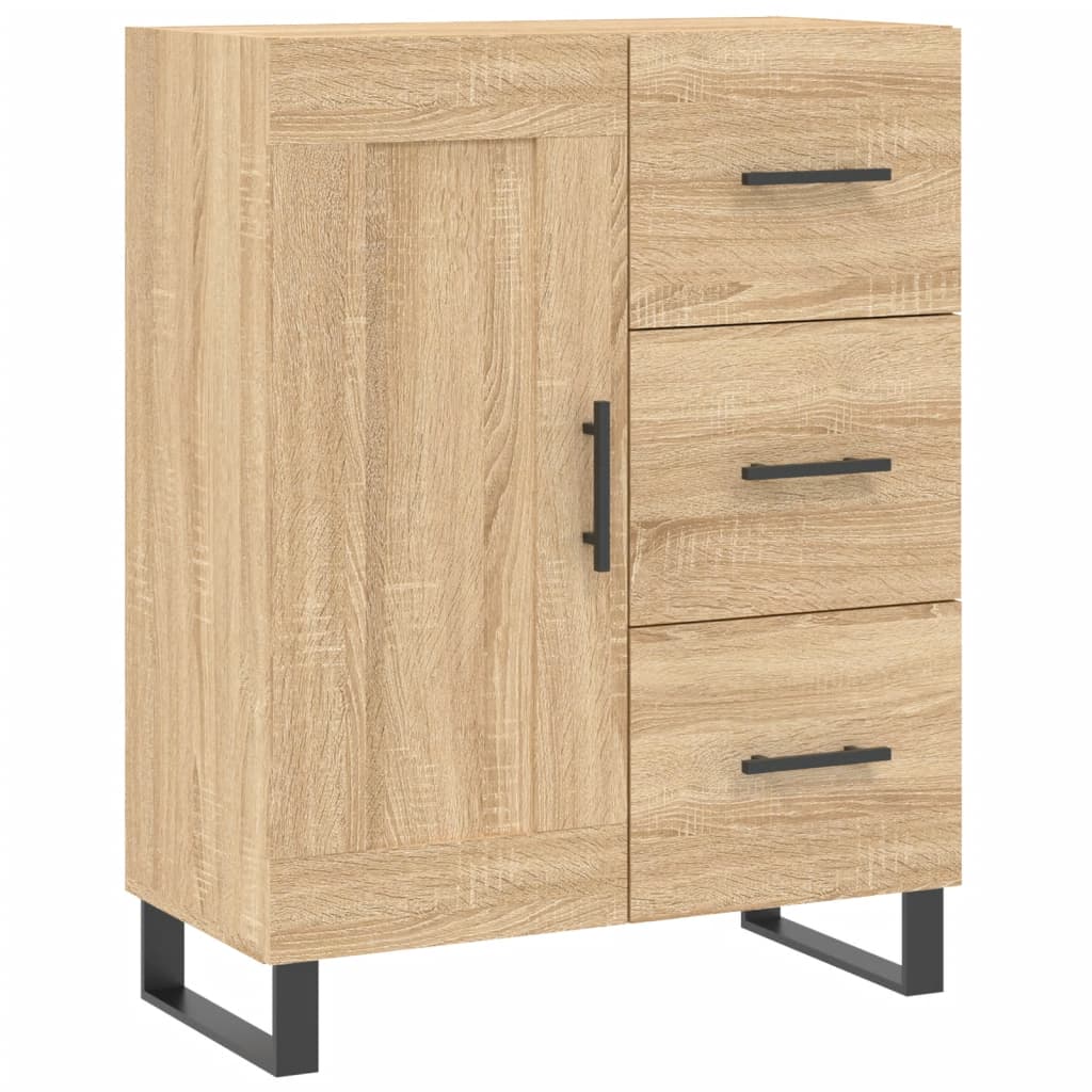 vidaXL Witrynka, dąb sonoma, 69,5x34x180 cm, materiał drewnopochodny