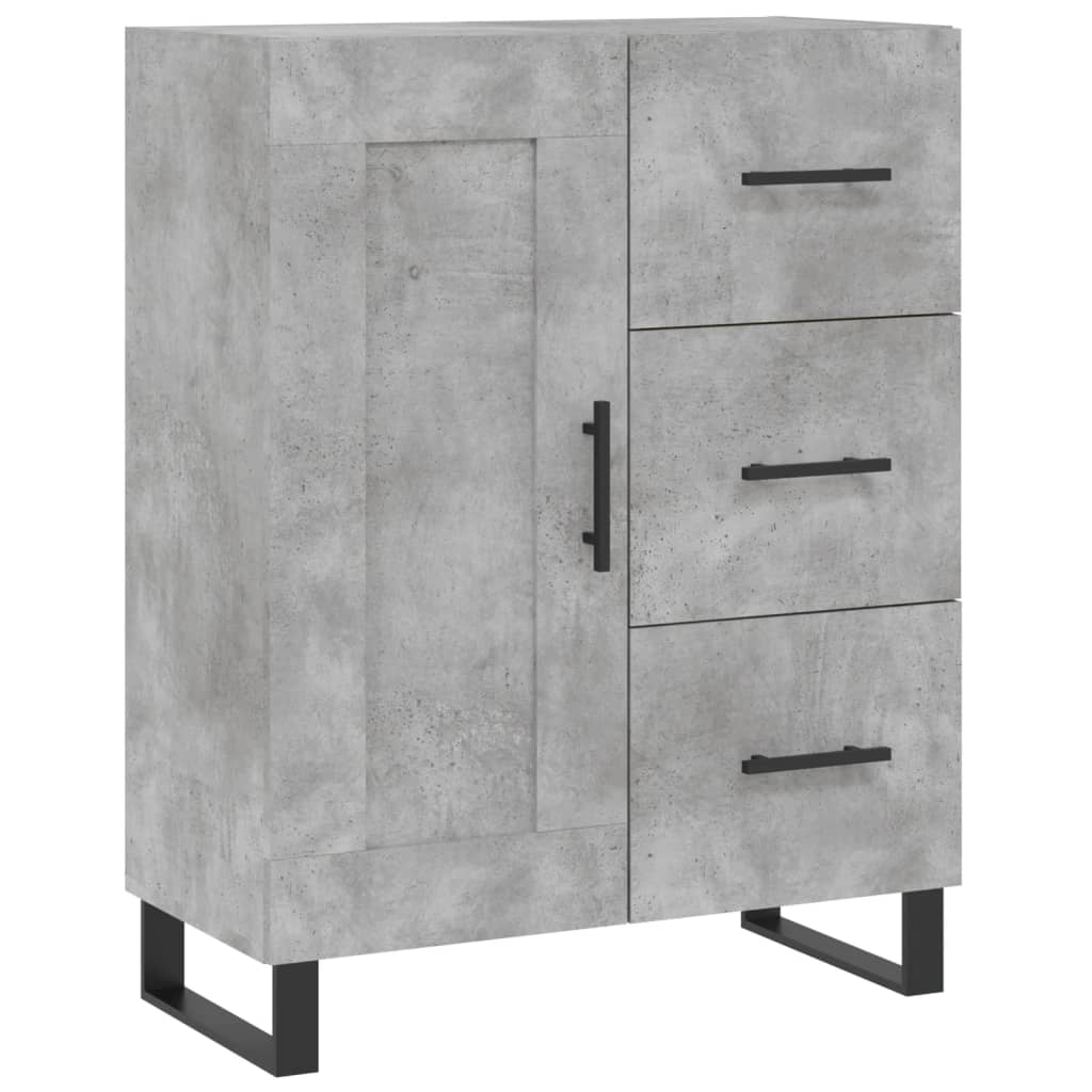 vidaXL Witrynka, szarość betonu 69,5x34x180 cm materiał drewnopochodny
