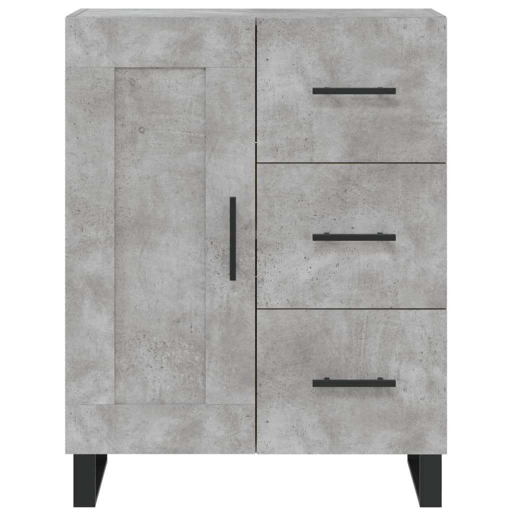 vidaXL Witrynka, szarość betonu 69,5x34x180 cm materiał drewnopochodny