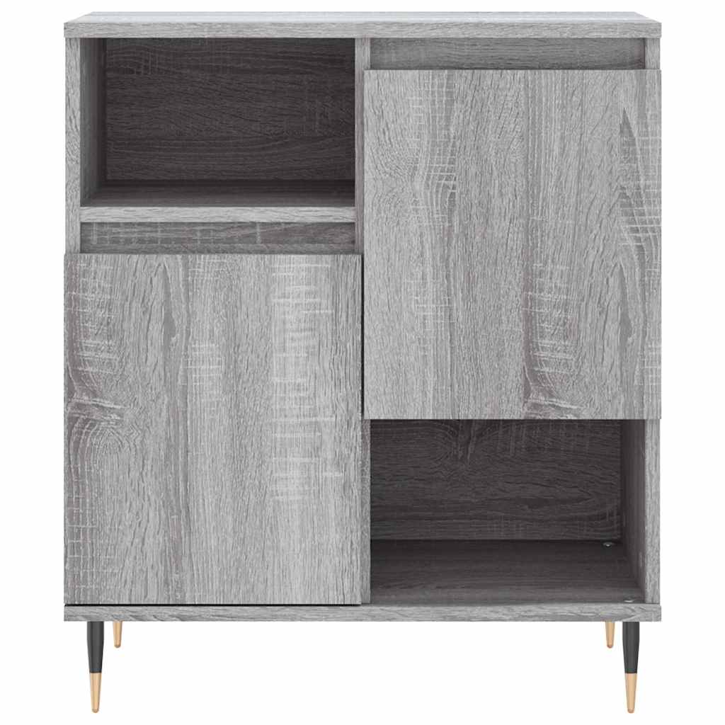 vidaXL Szafki, 3 szt., szary dąb sonoma, materiał drewnopochodny