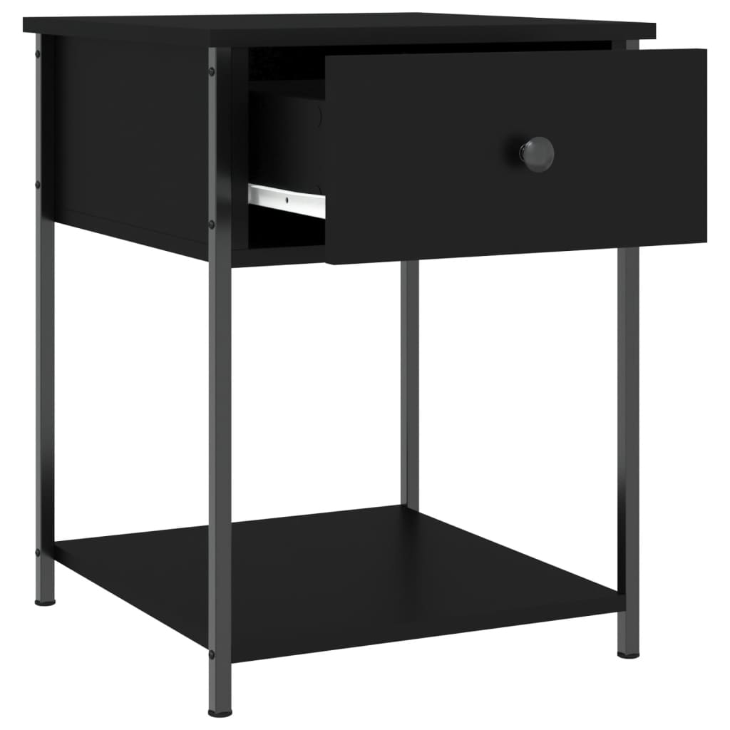 vidaXL Stoliki nocne, 2 szt., czarne, 44x45x58 cm