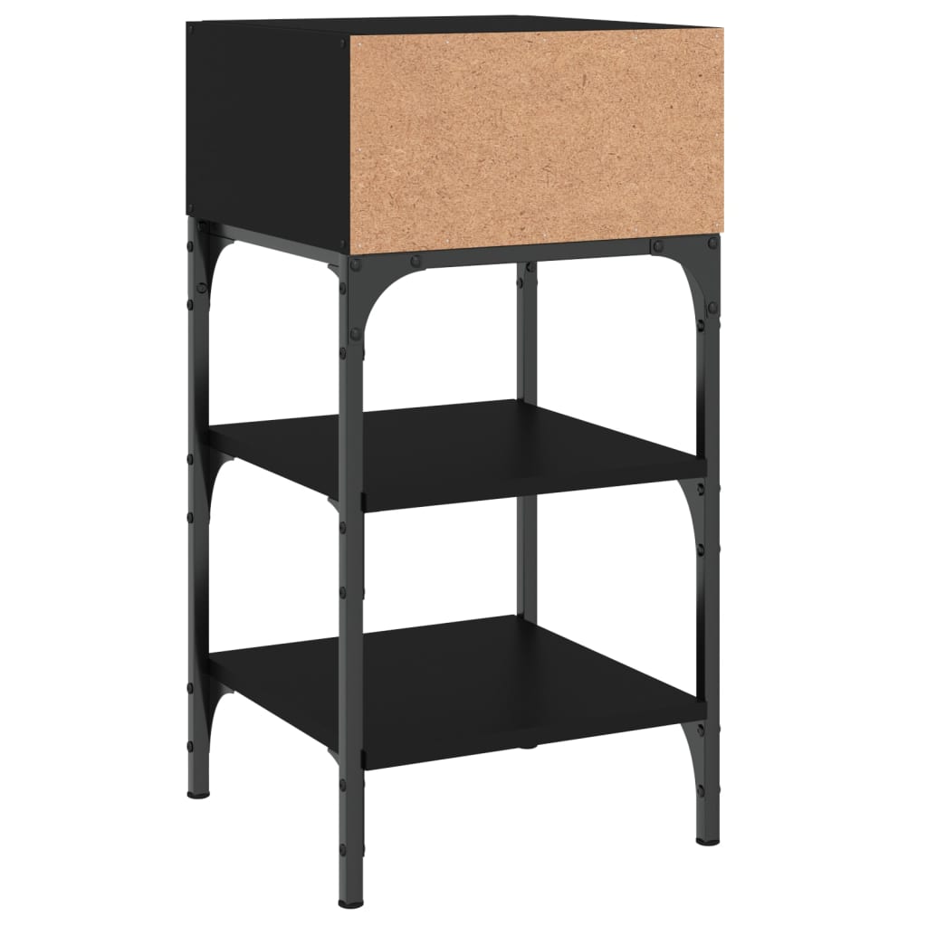vidaXL Stoliki nocne, 2 szt., czarne, 35x34,5x70 cm